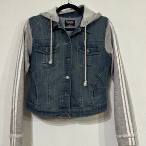 Tinseltown Women’s Jean Jacket with Sweatshirt Sleeves - NWOT